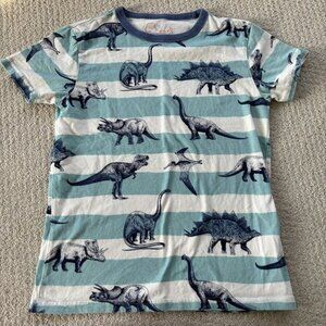 Mini Boden Striped Dinosaur Tee Shirt